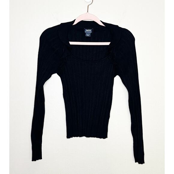 Anthropologie Black Crew Neck Sweater - Picture 4 of 10